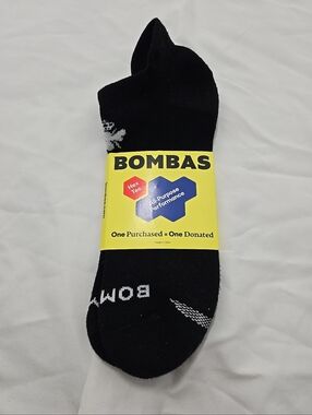 NWT Bombas Midweight Ankle Cushioned Hex Tec Socks Unisex X-Large Black